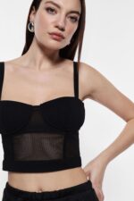 TOP CORSET PRETO COM DETALHES EM REDE IMPERIAL - Image 4