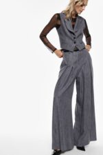 CALÇA PANTALONA CINZENTA COM PREGAS IMPERIAL - Image 2