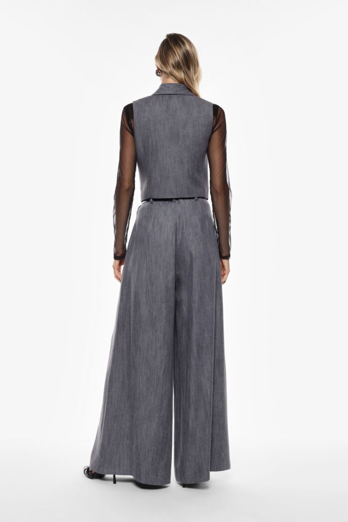 CALÇA PANTALONA CINZENTA COM PREGAS IMPERIAL - Image 4