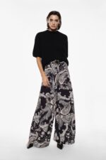 CALÇA PANTALONA ESTAMPADO COM CINTO IMPERIAL