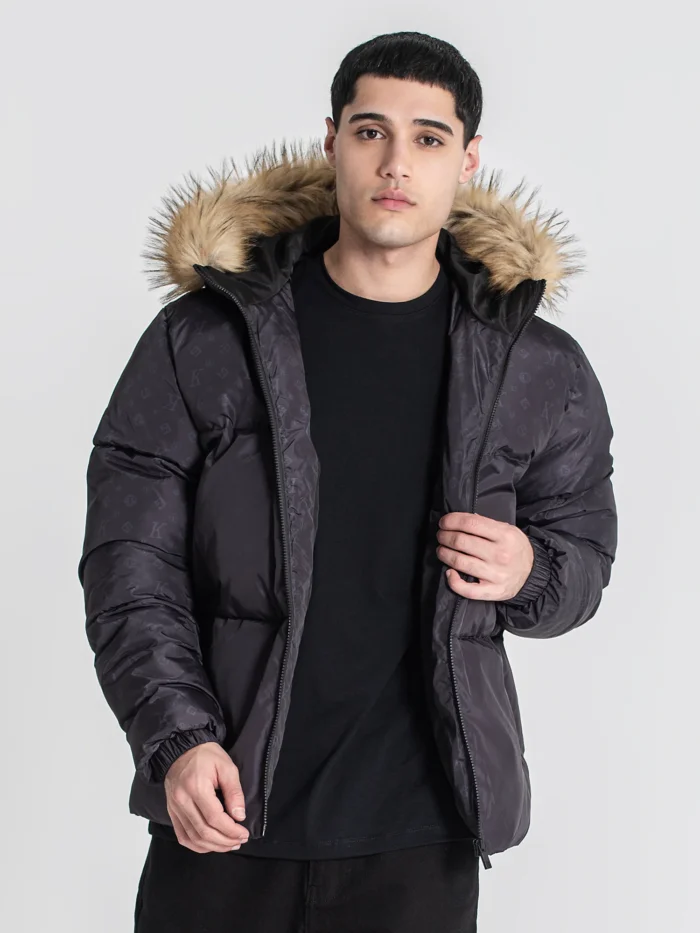 CASACO ACOLCHOADO PRETO LOGOMANIA GIANNI KAVANAGH - Image 7