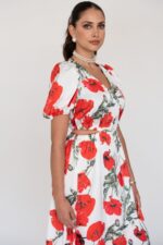 VESTIDO COM ESTAMPADA FLORAL FERRACHE - Imagen 2