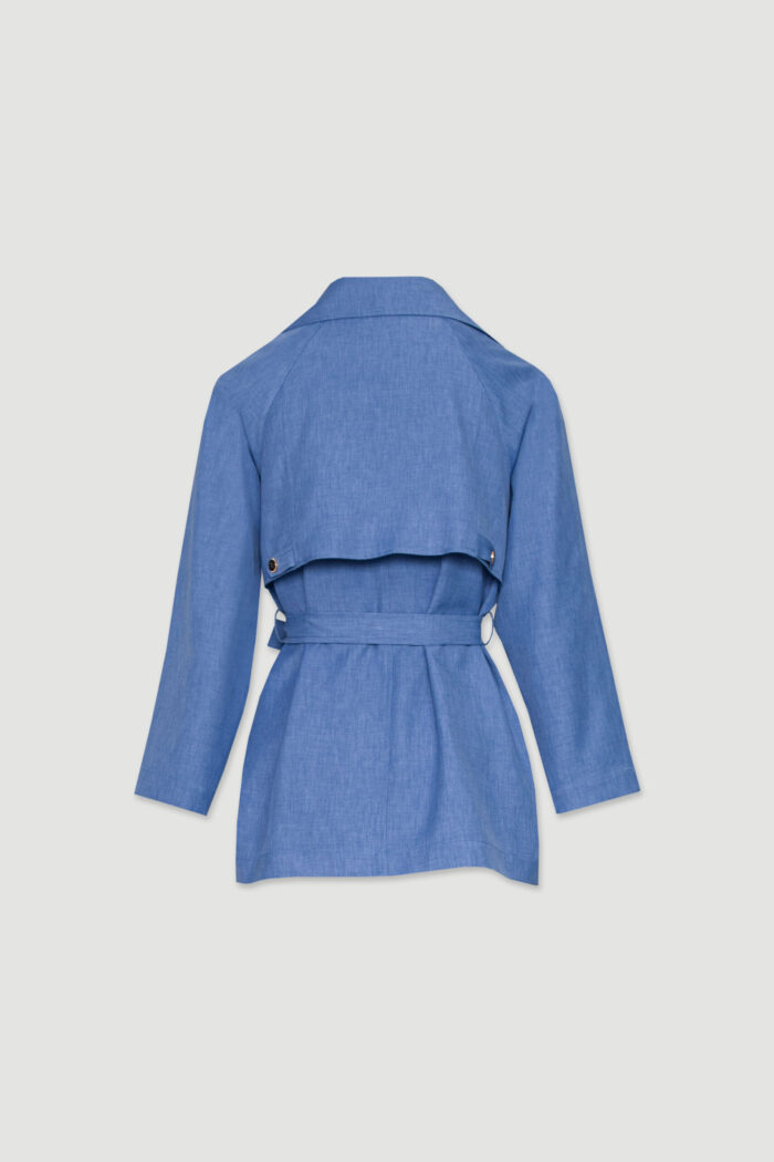 TRENCH AZUL COM CINTO AJUSTÁVEL FERRACHE - Imagen 5