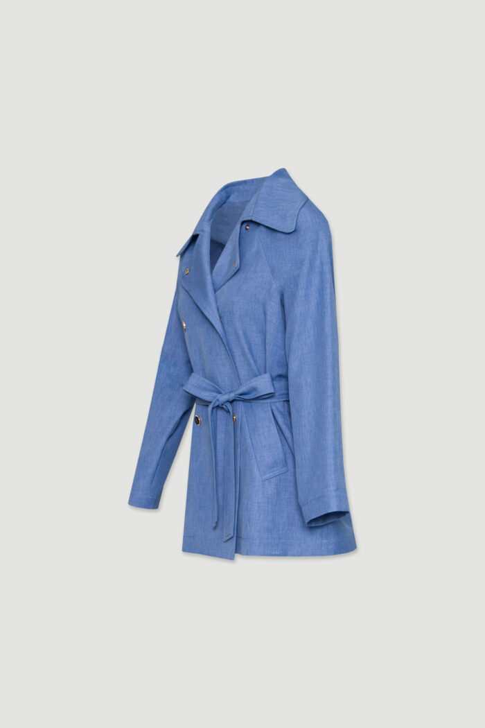 TRENCH AZUL COM CINTO AJUSTÁVEL FERRACHE - Imagen 4