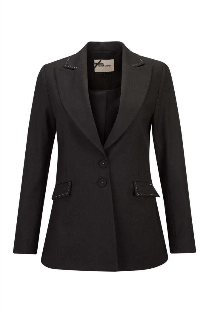 BLAZER PRETO COM DETALHE DE COSTURA SILVINA CAMPOS - Image 10