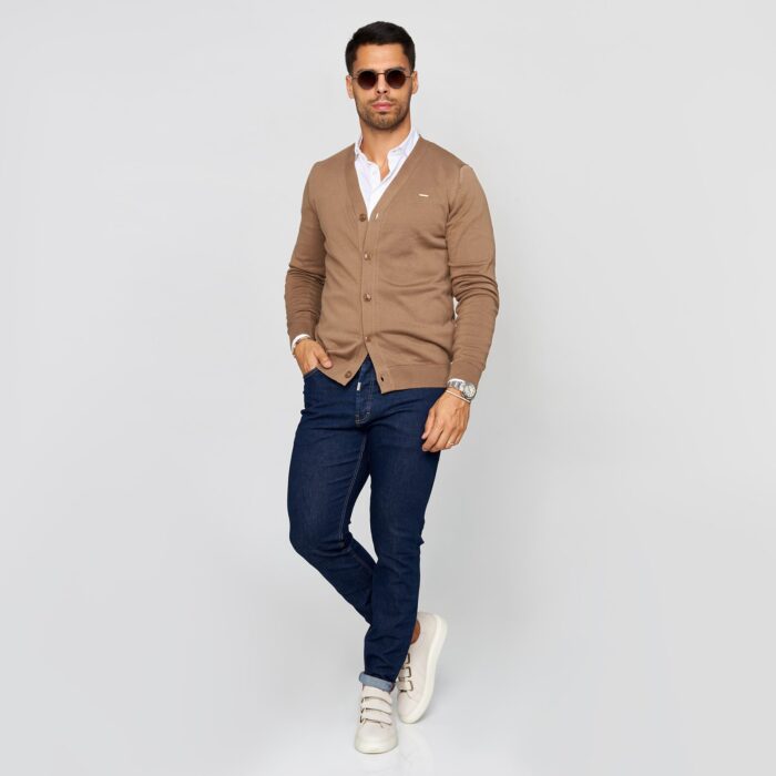 CARDIGAN COM BOTÕES CAMEL ZOLF - Imagen 2