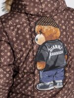 CASACO ACOLCHOADO CASTANHO COM URSO E CAPUZ GIANNI KAVANAGH - Image 7