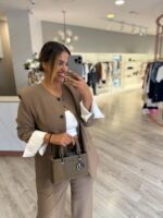 BLAZER CAMEL COM BRILHO ELEH