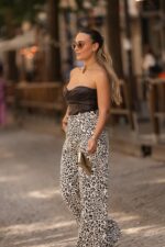 CALÇAS PANTALONA ANIMAL PRINT EM BOMBAZINA MISS YOU - Image 3
