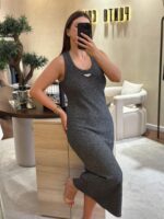 VESTIDO MIDI CINZA LANÇA PERFUME - Image 3