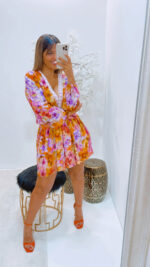 VESTIDO CURTO FLORAL MULTICOLOR DIXIE - Image 2