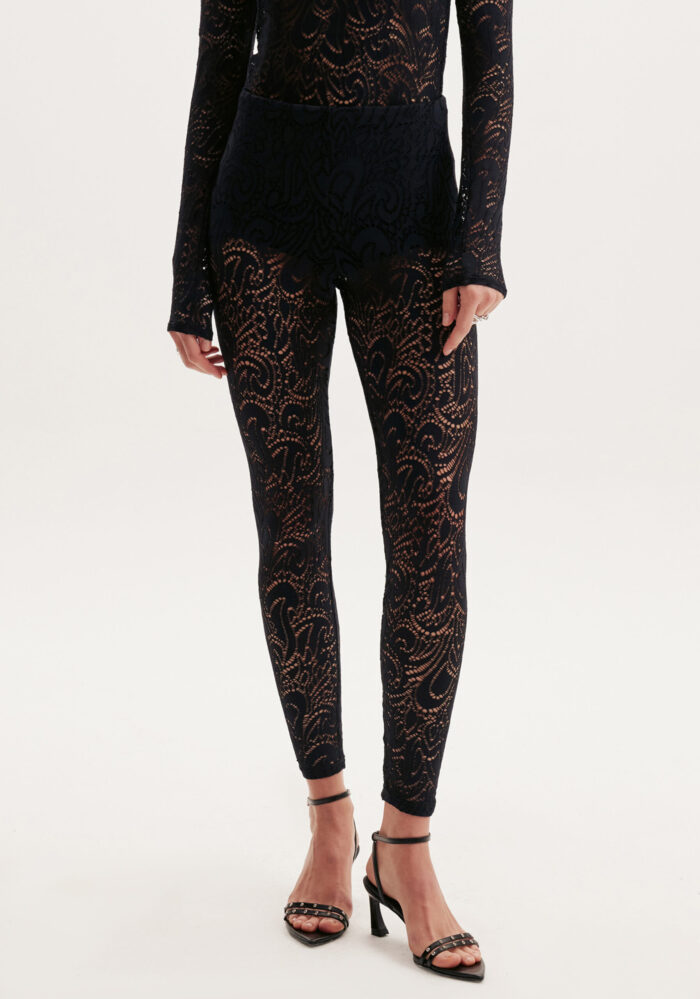 LEGGING DE RENDA CINTURA ALTA LANÇA PERFUME - Imagen 3