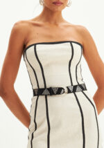 VESTIDO LISTRADO COM CINTO LANÇA PERFUME - Imagen 2