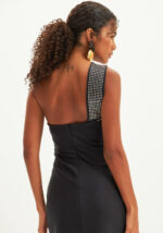 VESTIDO PRETO MIDI OMBRO ÚNICO LANÇA PERFUME - Imagen 3