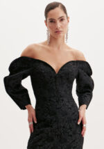 VESTIDO TEXTURADO PRETO SUPER MIDI LANÇA PERFUME - Image 2