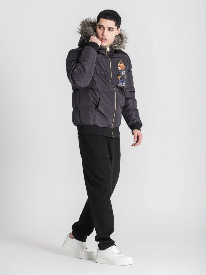 CASACO ACOLCHOADO PRETO LOGOMANIA BEAR GIANNI KAVANAGH - Image 2