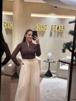 CASACO CASTANHO CANELADO PONTO CHIC - Image 2