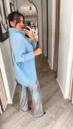 CALÇA WIDE LEG EM LANTEJOULAS DIXIE - Imagen 2