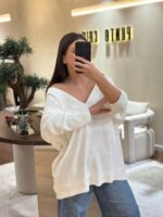 CAMISOLA OVERSIZE BRANCO PONTO CHIC - Image 3