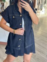 CAMISA EM GANGA COM BOTÕES DOURADOS PONTO CHIC - Image 4