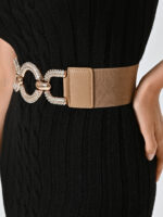 CINTO CAMEL COM FIVELA DOURADA R CRISTAIS - Image 2