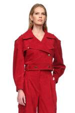 CASACO CROPPED VERMELHO SAHOCO