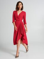 VESTIDO ROSA DRAPEADO RINASCIMENTO