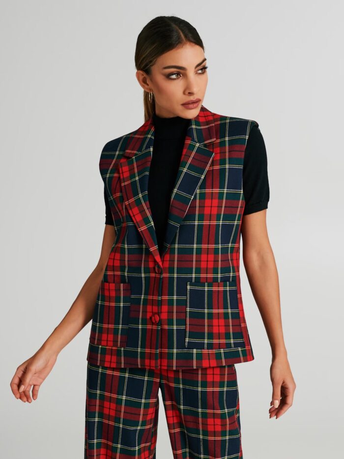 COLETE XADREZ TARTAN SEM MANGAS RINASCIMENTO - Image 3