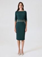 VESTIDO VERDE COM VIVOS EM CONTRASTE RINASCIMENTO - Image 7
