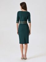 VESTIDO VERDE COM VIVOS EM CONTRASTE RINASCIMENTO - Image 6