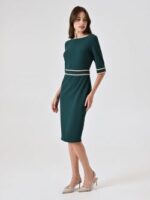 VESTIDO VERDE COM VIVOS EM CONTRASTE RINASCIMENTO - Image 2