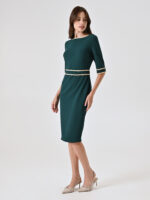 VESTIDO VERDE COM VIVOS EM CONTRASTE RINASCIMENTO - Image 4