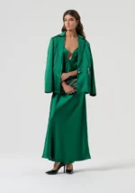 VESTIDO VERDE ACETINADO FRACOMINA - Image 5