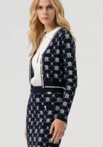 CARDIGAN AZUL MARINHO COM LOGO FRACOMINA - Image 2