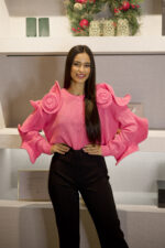CAMISOLA DE MALHA ROSA DETALHES NAS MANGAS NO SECRETS