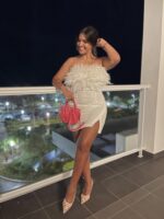 VESTIDO BRANCO COM PENAS IMPERIAL - Image 4
