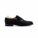 SAPATO DUPLA FIVELA NOBUCK AZUL ZOLF