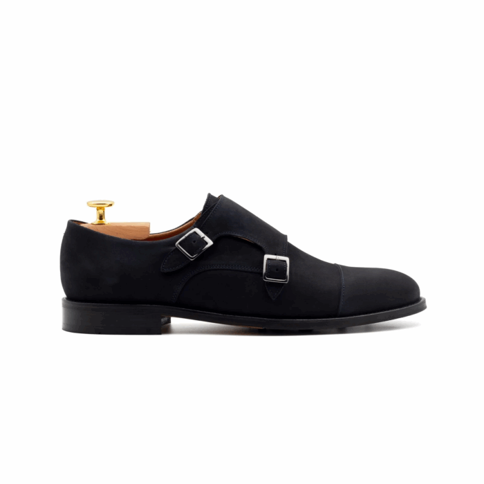 SAPATO DUPLA FIVELA NOBUCK AZUL ZOLF - Image 1