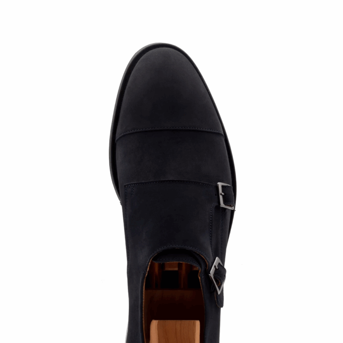 SAPATO DUPLA FIVELA NOBUCK AZUL ZOLF - Image 3