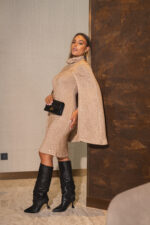 VESTIDO DE MALHA COM CAPA SOBREPOSTA MISS YOU - Image 3