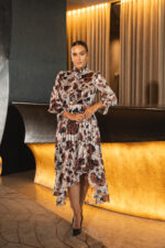 VESTIDO COM PADRÃO ANIMAL PRINT EM LUREX MISS YOU