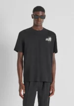 T-SHIRT PRETA COM ESTAMPADO ARTISTICO ANTONY MORATO