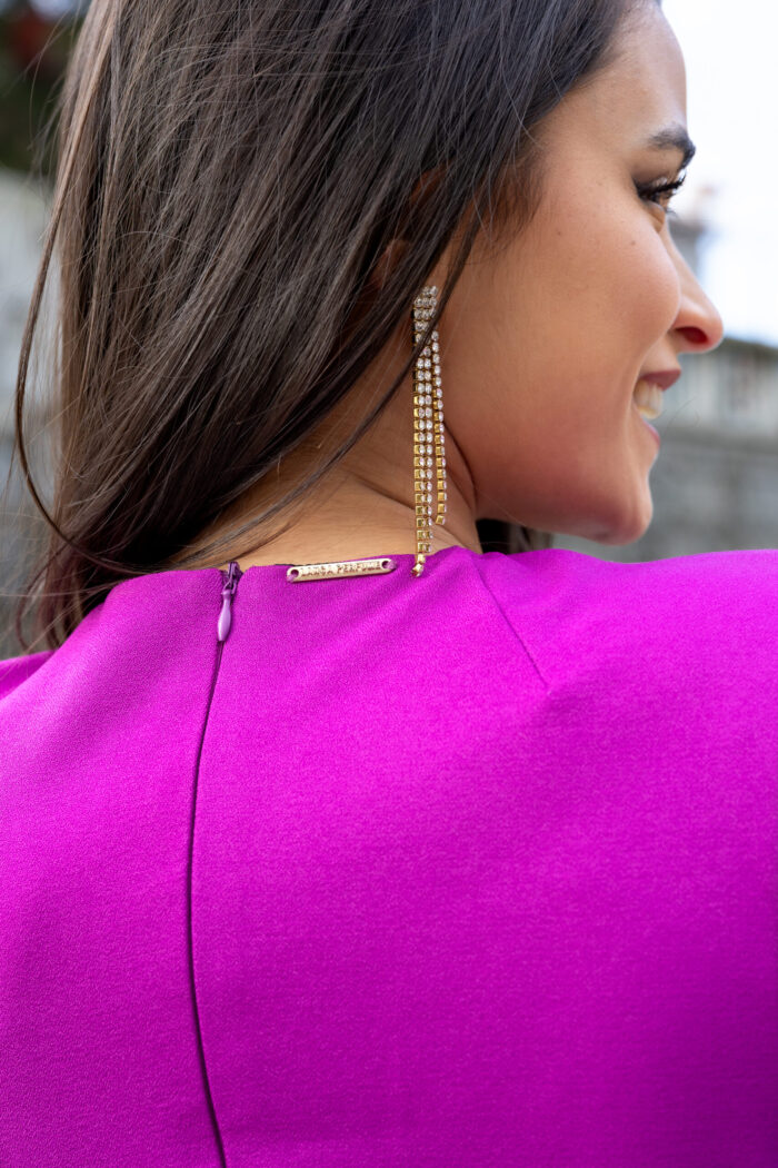 VESTIDO MIDI BERINGELA COM CINTO DE BRILHANTES LANÇA PERFUME - Imagen 5