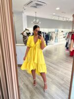 VESTIDO AMARELO ASIMÉTRICO MISS YOU - Imagen 3