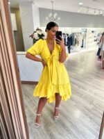 VESTIDO AMARELO ASIMÉTRICO MISS YOU - Imagen 2