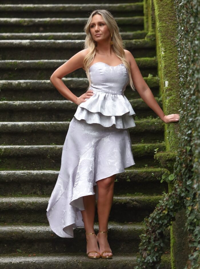 TOP BROCADO COM FOLHOS MISS YOU - Imagen 1