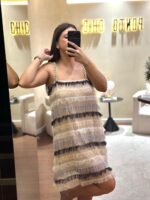 VESTIDO EM CAMADAS DE TULE ALÇAS EM CORRENTE SAHOCO - Image 2