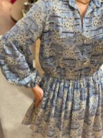 VESTIDO EM RENDA AZUL SAHOCO - Image 3