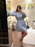 VESTIDO EM RENDA AZUL SAHOCO