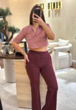 CALÇAS BORDÔ FLARE IMPERIAL - Image 3